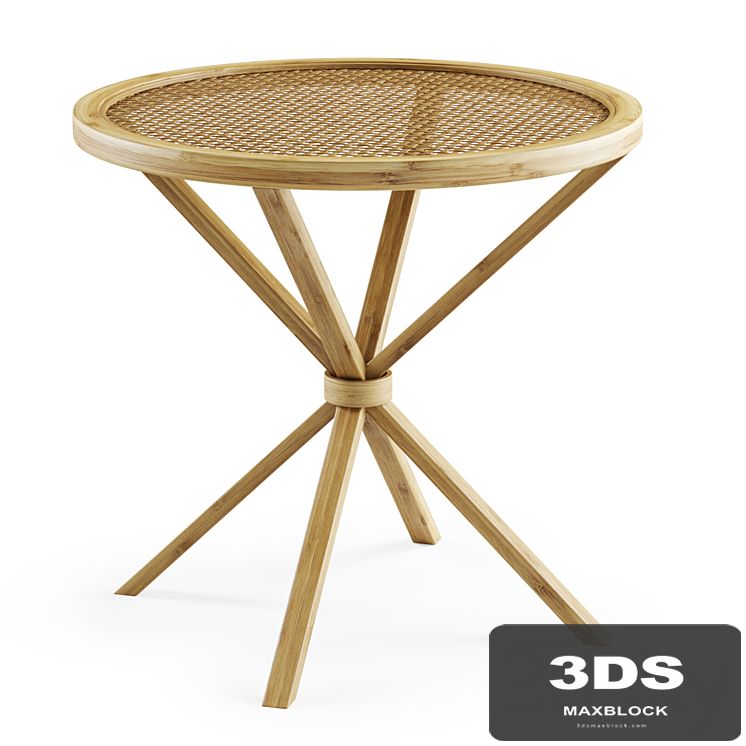 Wooden rattan coffee table / rattan coffee table