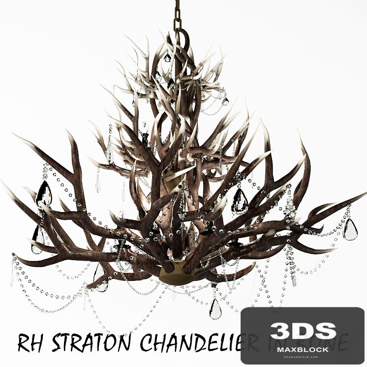 RH_STRATON CHANDELIER IN BONE