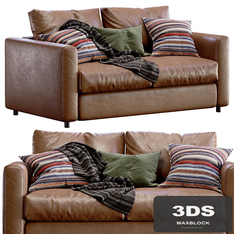 Leather sofa Ikea Vimle