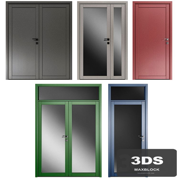 Metal swinging fire doors