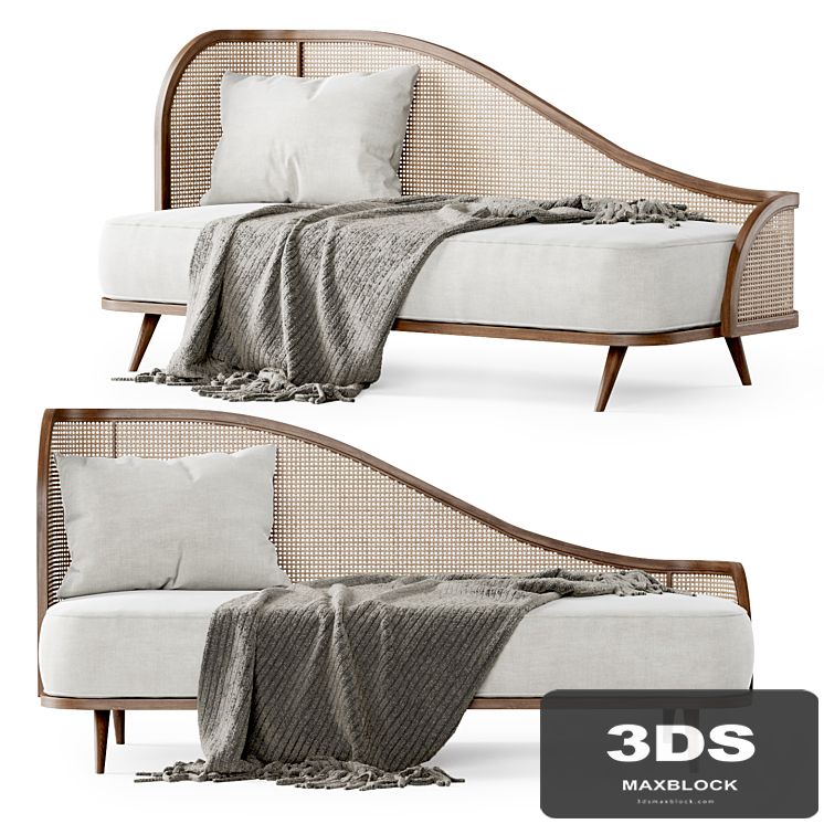 Garden daybed WM / Rattan bench