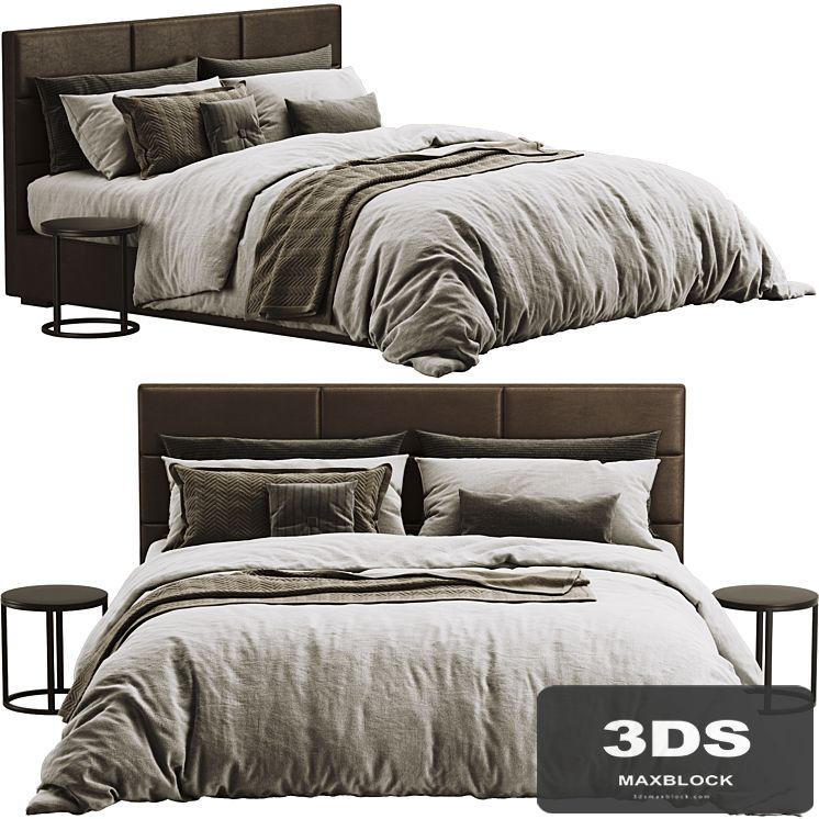 RH Modena Leather Bed
