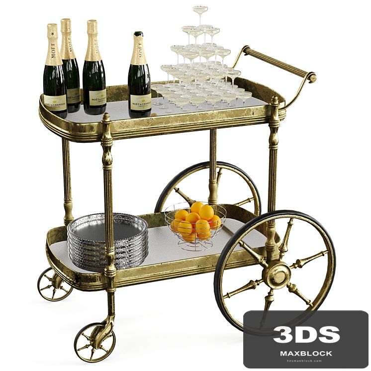 Bar cart champagne