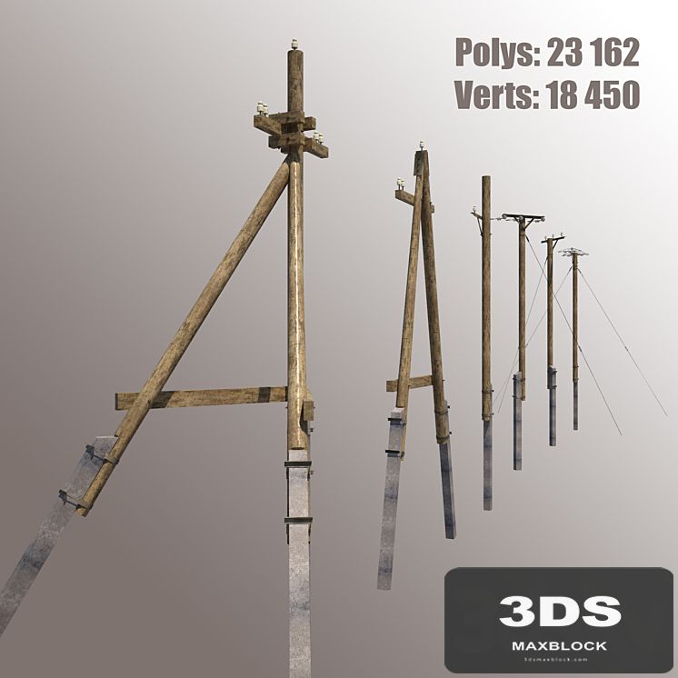 Wooden poles