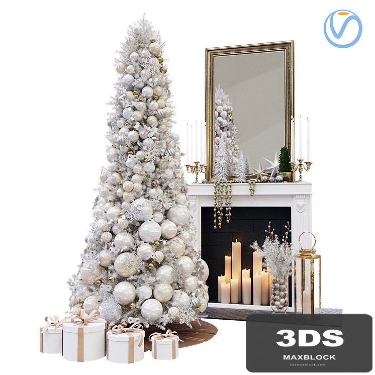 Christmas Decorative set sk_2 (Vray)