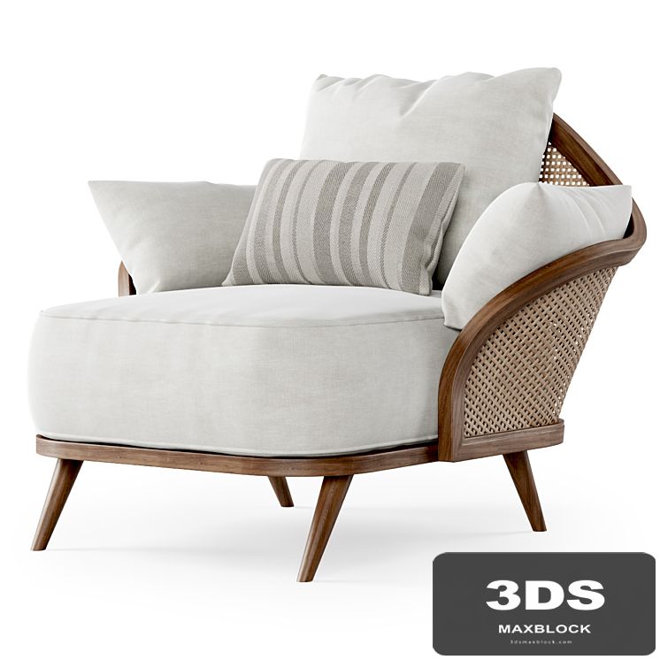 Garden lounge armchair WML / Rattan armchair