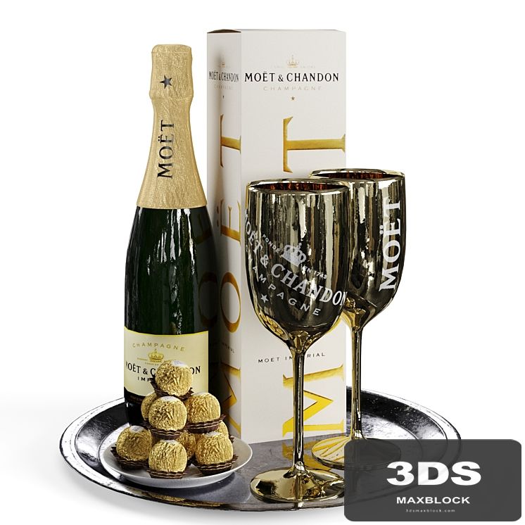 Champagne On A Tray set 2