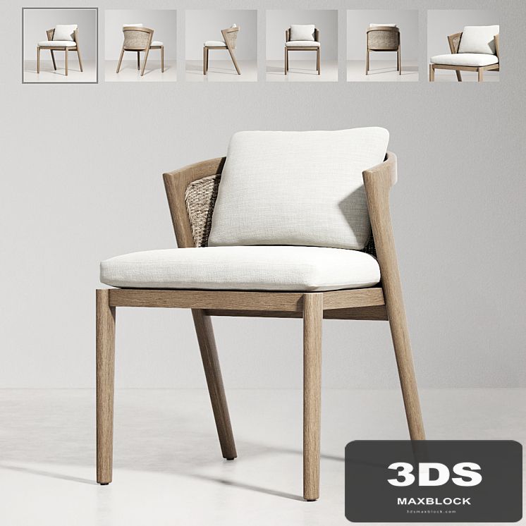 RH / MALTA TEAK SIDE CHAIR
