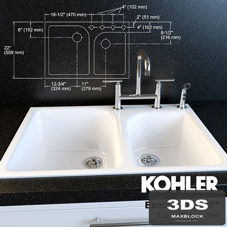 Purist faucet and sink Executive Chef Kohler