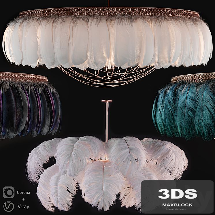 Feather modern chandeliers