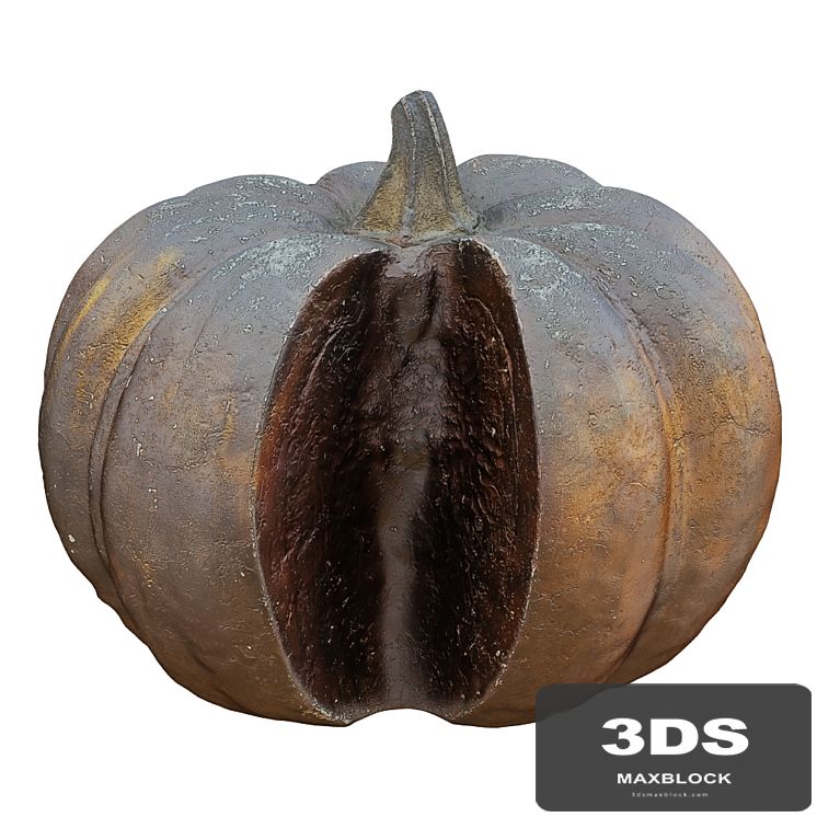 Metal Pumpkin Sculpture