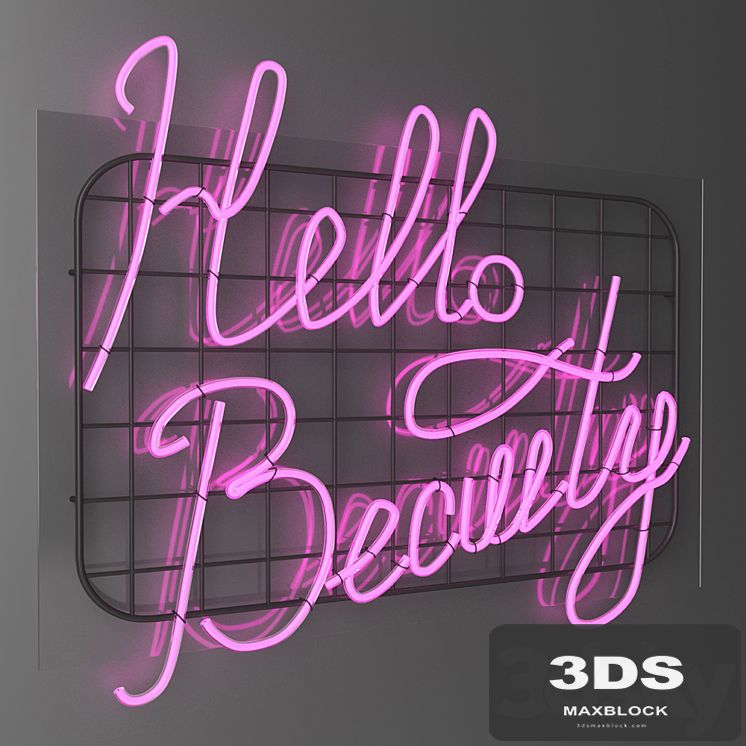 Neon sign - Hello beauty