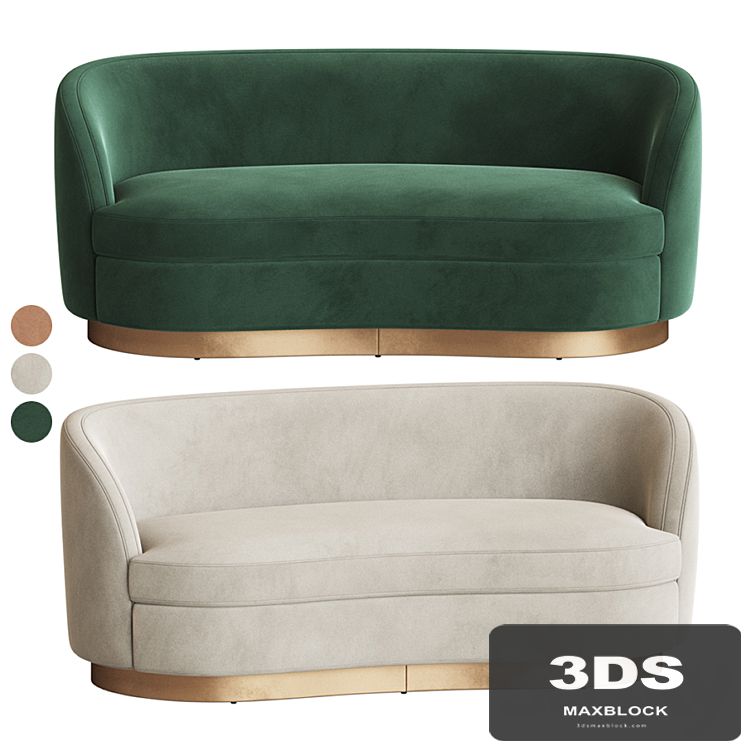 Tropez Velvet Petite Sofa