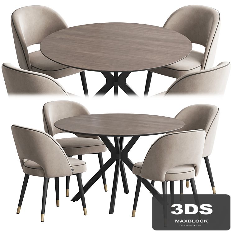 Dining set Ralf table Cliff chair