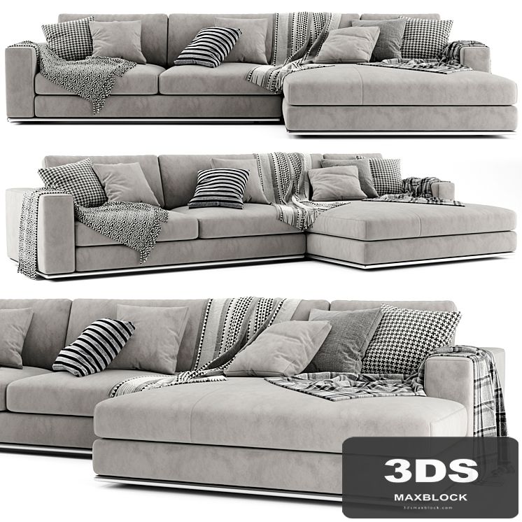 Minotti Hamilton Chaise Longue Sofa