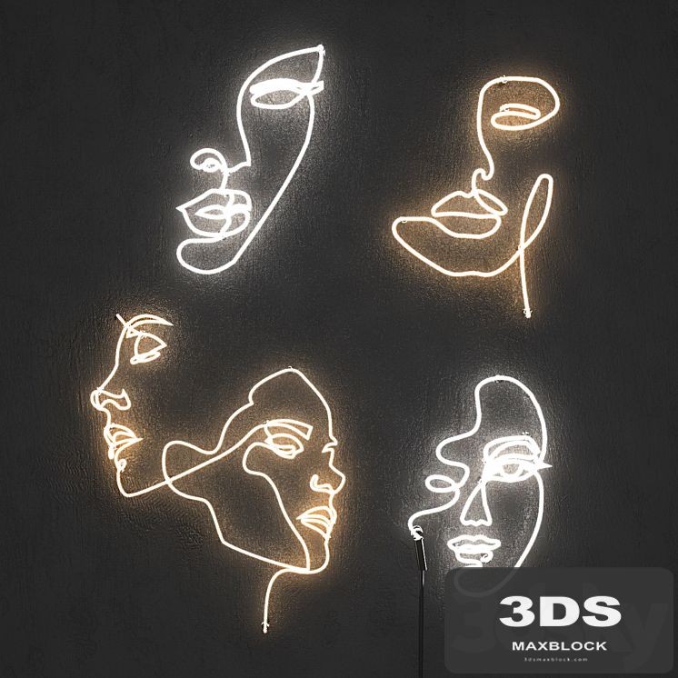 Neon light. Set 7