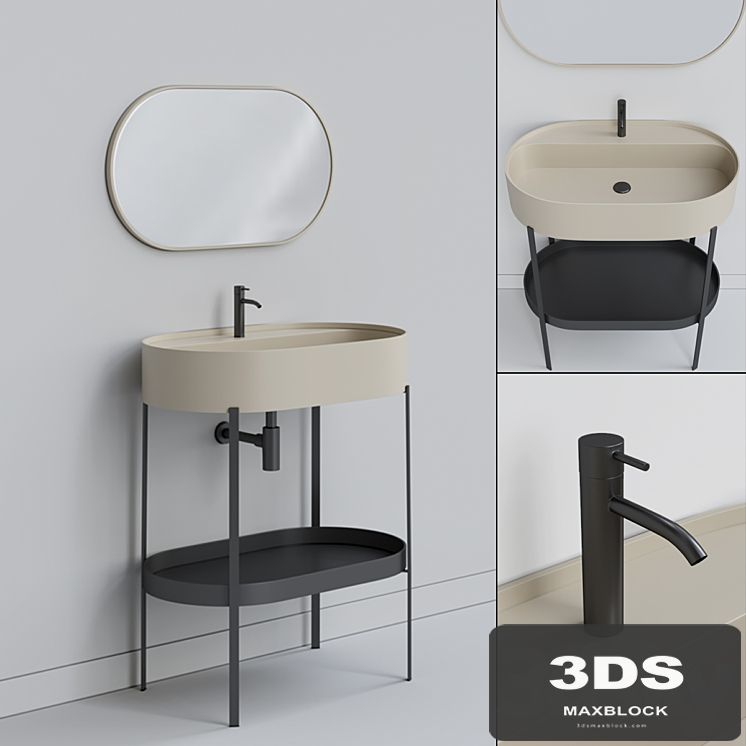 CONSOLLE Oval washbasin