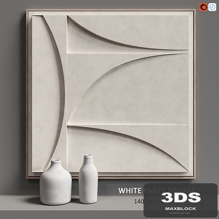Relief WHITE PARTS SQUARE