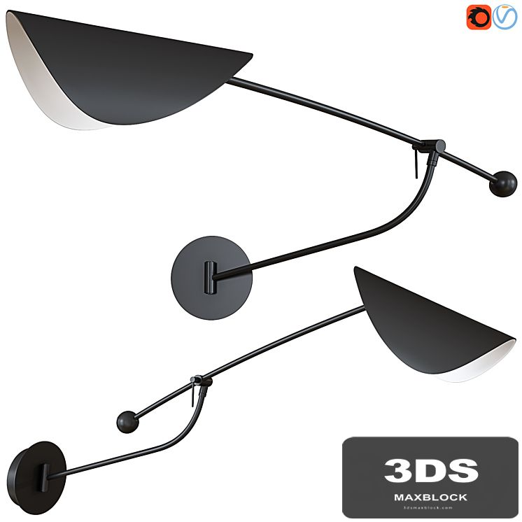 Funambule Adjustable Contemporary Metal Wall Light
