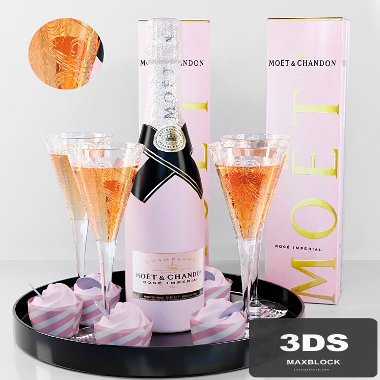 Sparkling wine in glasses. Alcohol