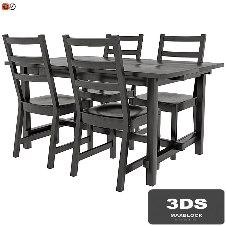 Table and chair IKEA NORDVIKEN