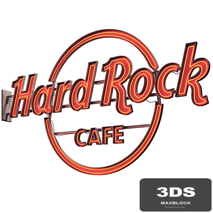 Hard Rock cafe neon sign