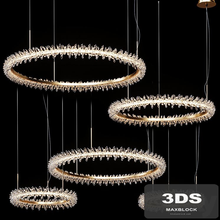 Collection Crystal ring luxury LED chandelier THERA SML XL