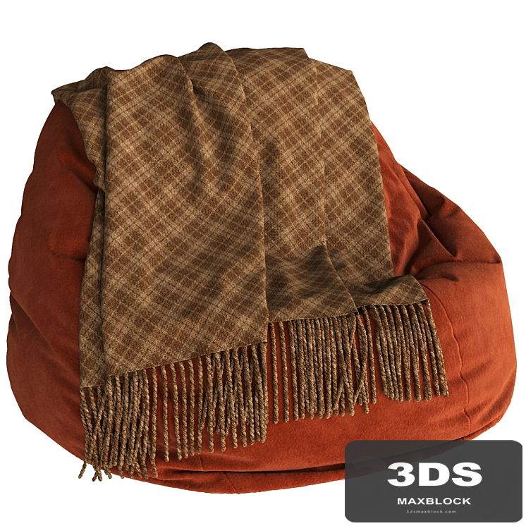 Bean bag chair with blanket
