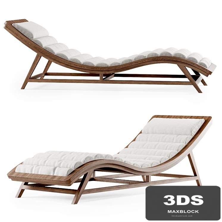 Wooden chaise lounge
