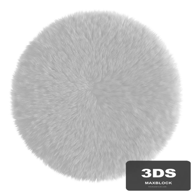 Round white rug