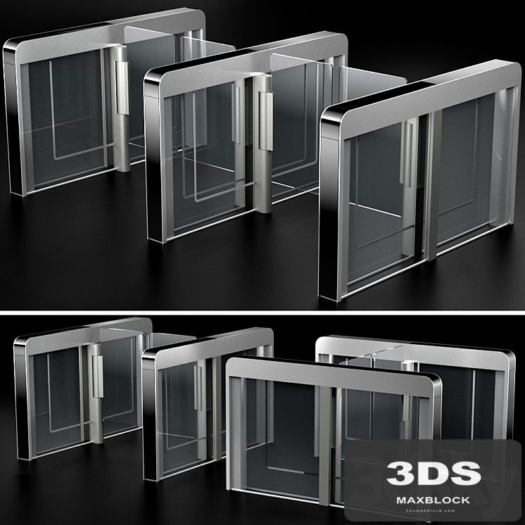 Sensor sliding gate turnstiles