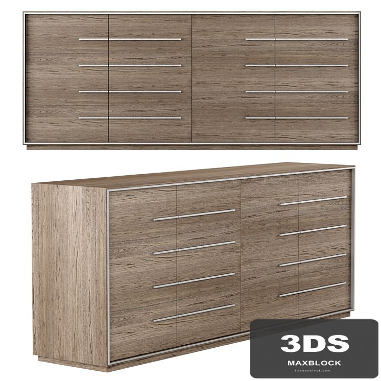 RH Modern Calvin panel 4-door sideboard