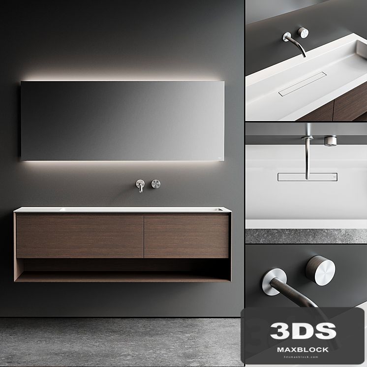 Falper Shape Evo Vanity Unit Set 1