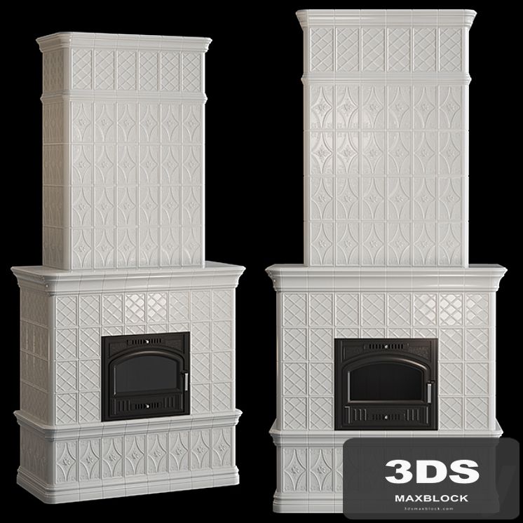Stove - fireplace with tiles