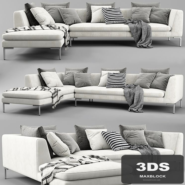 B&B Charles Chaise Longue Sofa