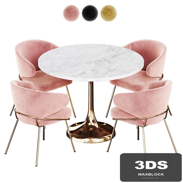 Eichholtz DINING CHAIR KINLEY with Table