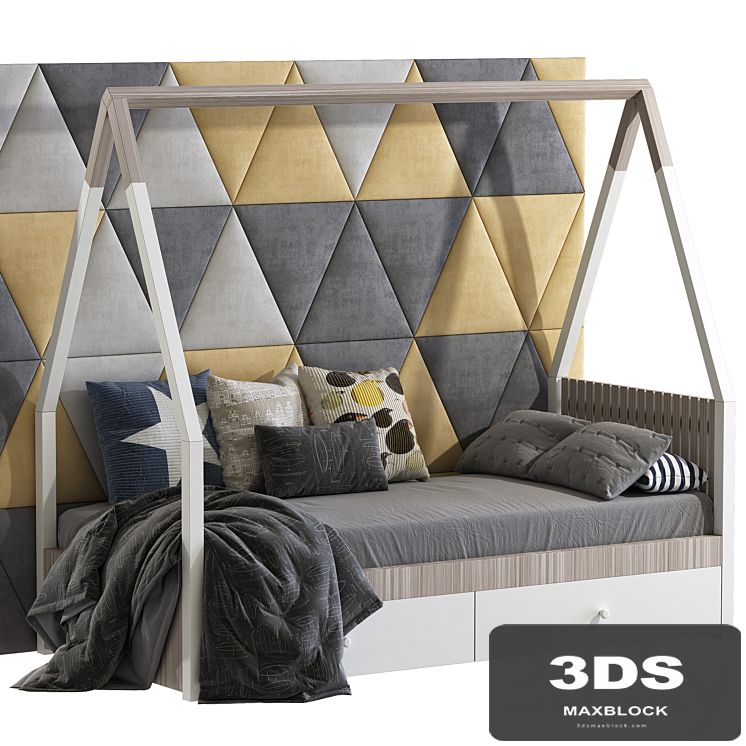 Children's bed in the form of a house 3