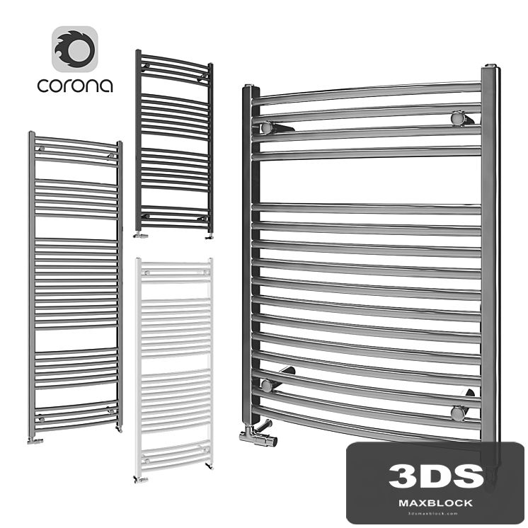 Heated towel rails Zehnder Aura Bow