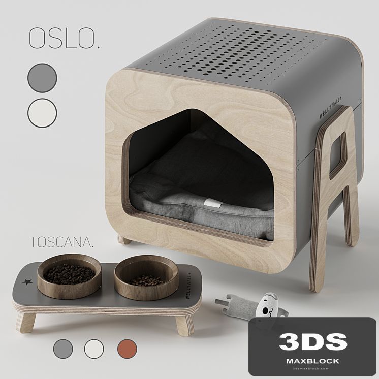WeelyWally Oslo house and Toscana pet feeder