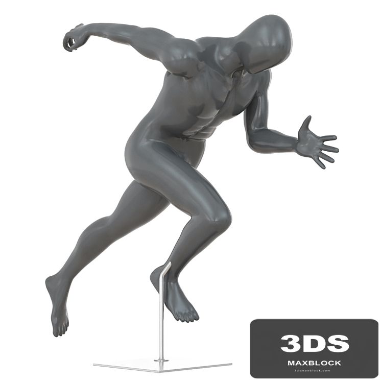 Faceless running mannequin 79