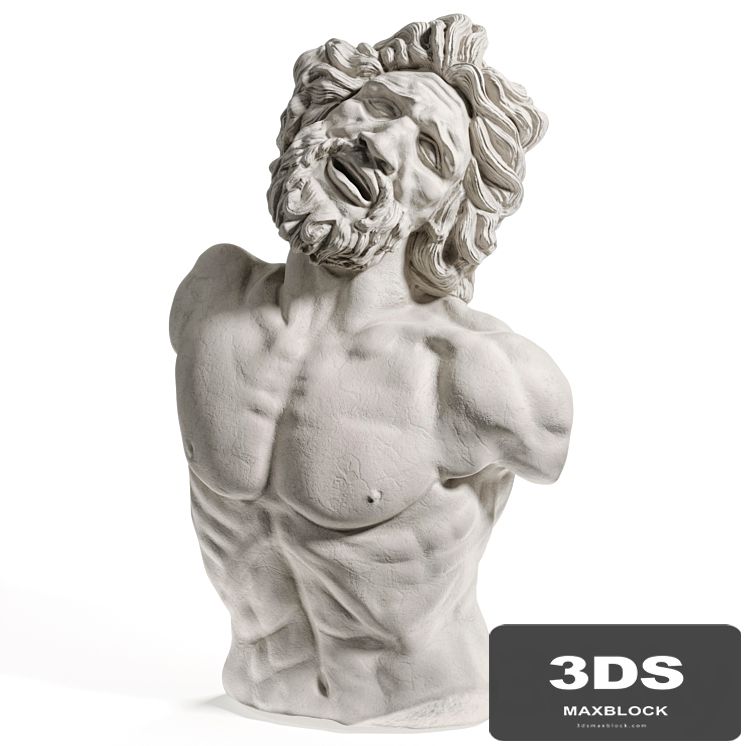 Laocoon bust sculpture