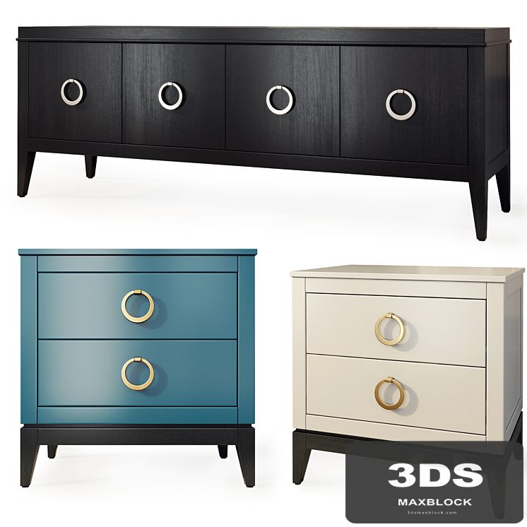 Chest of drawers and bedside table Iris, Helena. Sideboard, nightstand by LuLu