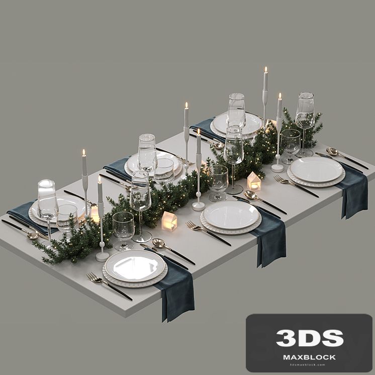 New Year's table setting