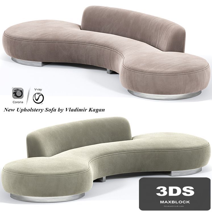 New Upholstery Sofa by Vladimir Kagan