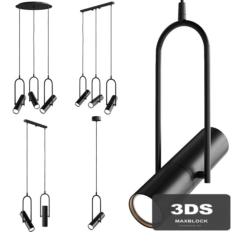 A set of pendant lamps from the "Optics" collection by NB Light