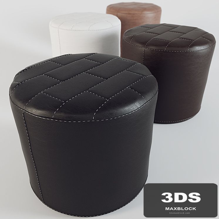 Poof with decorative tie "brick"