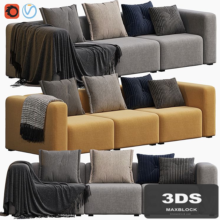 Hay Mags 3 Seater Combination 1