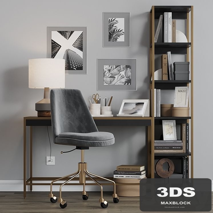 Zane Black Office Workplace West Elm