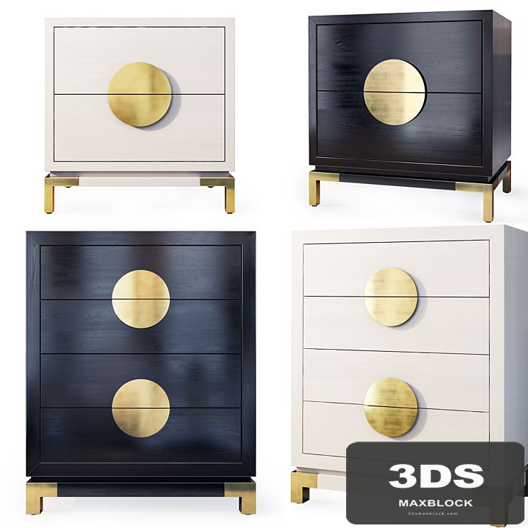Chest of drawers and bedside table Otium. Dresser, nightstand by Liang & Eimil