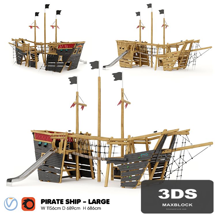 KOMPAN. PIRATE SHIP - LARGE